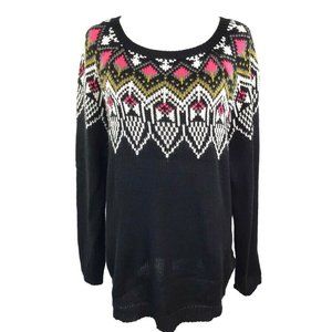 Tunic Sweater Tribal Scoop Neck 3X forever 21